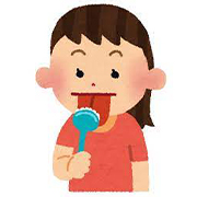 舌ブラシを使用